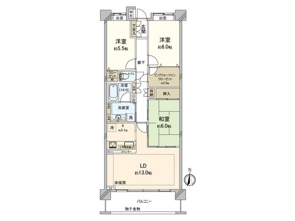 クレストグランディオ横浜 ブライトコート 間取図(平面図)