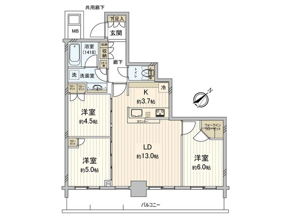 リヴァリエ C棟 間取図(平面図)