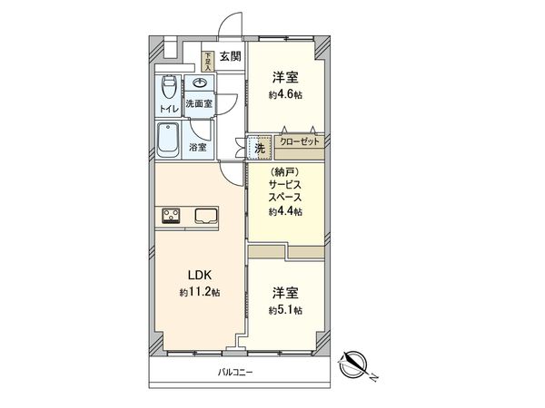 トーア川崎マンション 間取図(平面図) トーア川崎マンション 間取図(平面図)