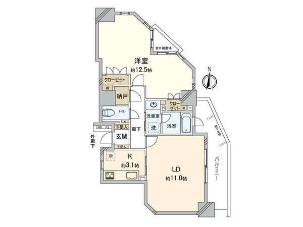 ヴィルクレール川崎タワー 間取図(平面図)