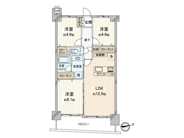 エンゼルブレッサ藤崎 間取図(平面図) エンゼルブレッサ藤崎 間取図(平面図)