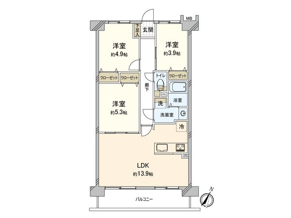 エンゼルブレッサ川崎四谷 間取図(平面図)