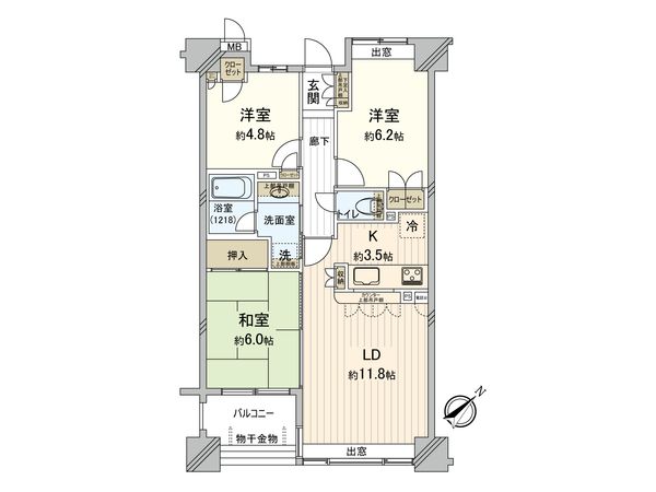 イトーピア多摩川グランビュー 間取図(平面図) イトーピア多摩川グランビュー 間取図(平面図)