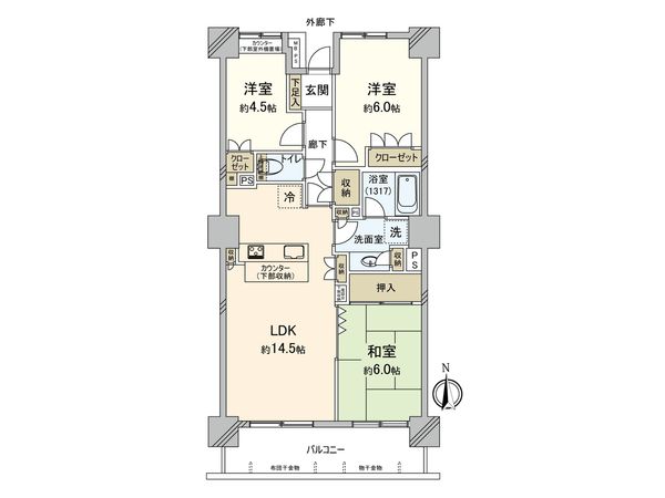 ヴィルクレール川崎タワー 間取図(平面図)