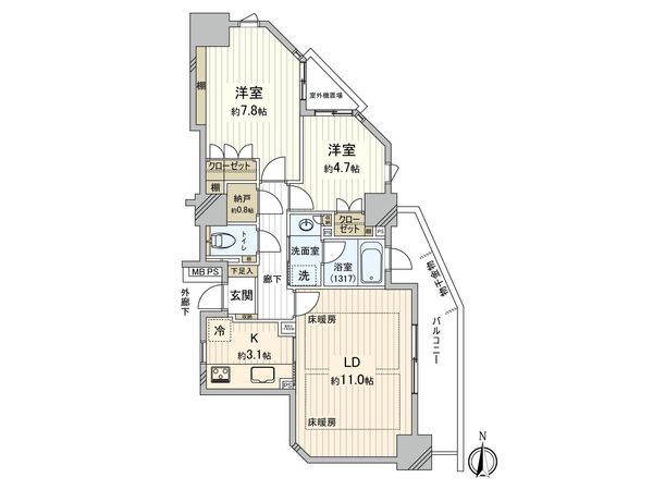 ヴィルクレール川崎タワー 間取図(平面図) ヴィルクレール川崎タワー 間取図(平面図)