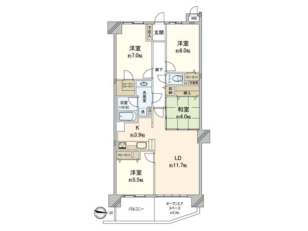 グランシティ川崎パークサイドレジデンス 間取図(平面図) グランシティ川崎パークサイドレジデンス 間取図(平面図)