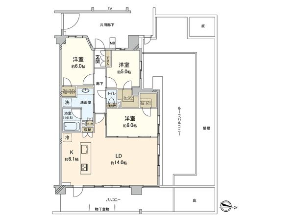 レーベン平塚松風町 間取図(平面図) レーベン平塚松風町 間取図(平面図)