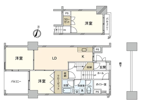 川崎河原町分譲共同ビル(西15号棟) 間取図(平面図) 川崎河原町分譲共同ビル(西15号棟) 間取図(平面図)