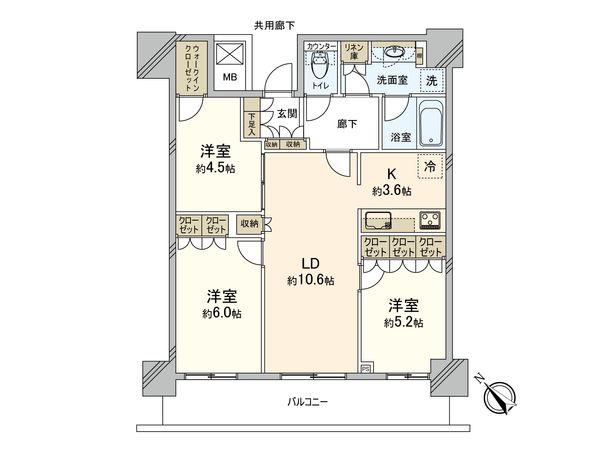 リヴァリエ B棟 間取図(平面図) リヴァリエ B棟 間取図(平面図)