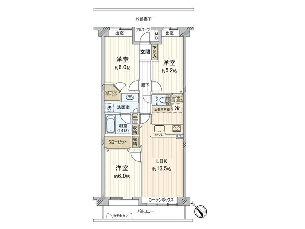 コスモ大師公園南 間取図(平面図) コスモ大師公園南 間取図(平面図)