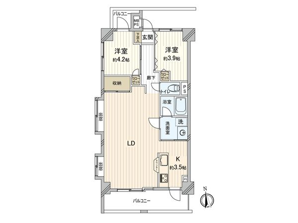 ライオンズマンション川崎大師第2 間取図(平面図)