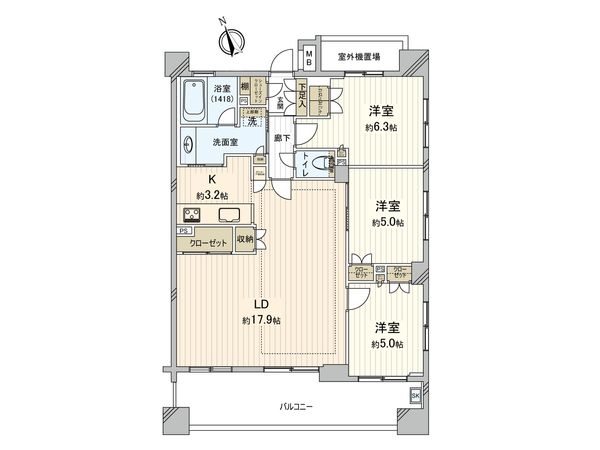 アデニウム川崎桜川公園 間取図(平面図)
