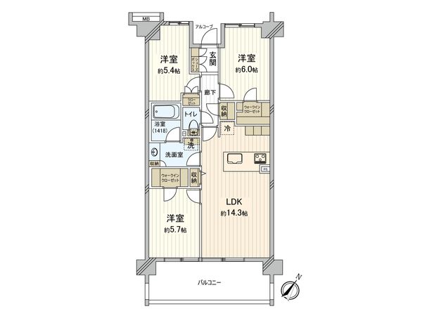 パークホームズグランファースト ブロードコート 間取図(平面図) 間取図(平面図)