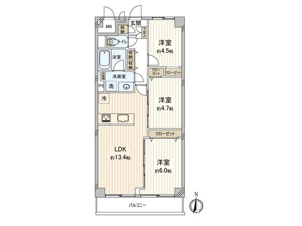 グリーンパーク川崎 間取図(平面図)