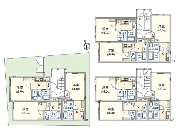 大田区仲六郷4丁目新築アパート 間取図(平面図) 大田区仲六郷4丁目新築アパート 間取図(平面図)