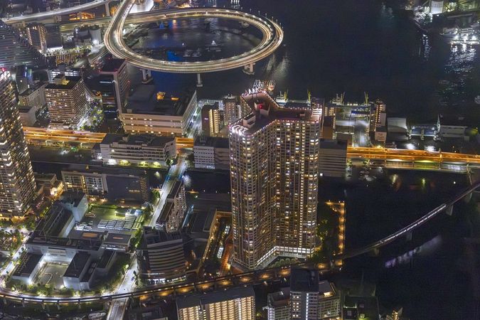 芝浦アイランドケープタワー 航空写真
