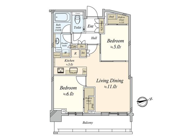 GLOBAL FRONT TOWER 間取図(平面図)