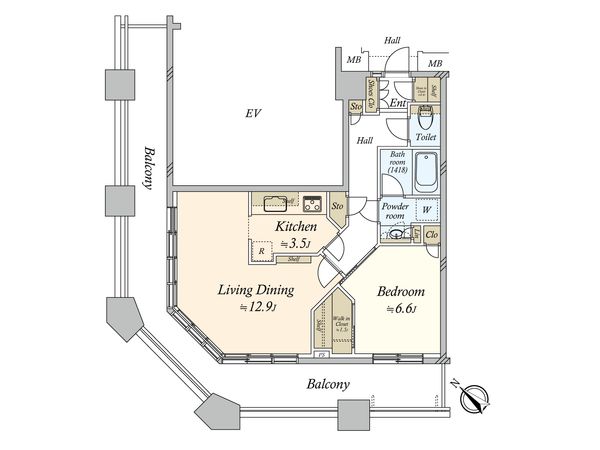 芝浦アイランドケープタワー 間取図(平面図) 間取図(平面図)
