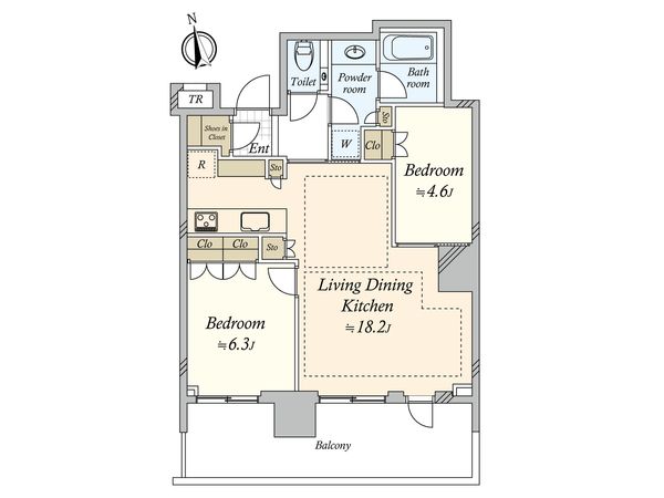 パークコート浜離宮 ザ タワー 間取図(平面図)