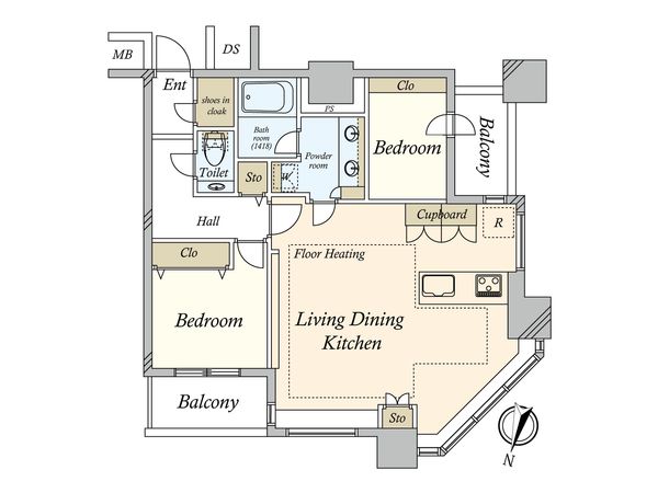 カテリーナ三田タワースイート イーストアーク 間取図(平面図) カテリーナ三田タワースイート イーストアーク 間取図(平面図)