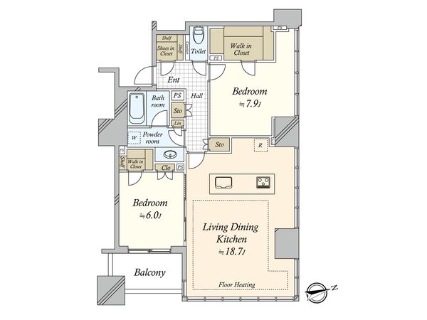 ローレルタワールネ浜松町 間取図(平面図) 間取図(平面図)