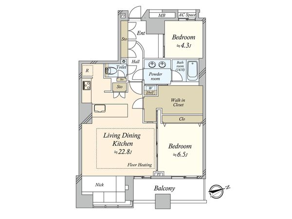 芝浦アイランドグローヴタワー 間取図(平面図)