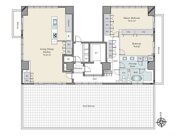 パリオ・アクティフ 間取図(平面図) パリオ・アクティフ 間取図(平面図)