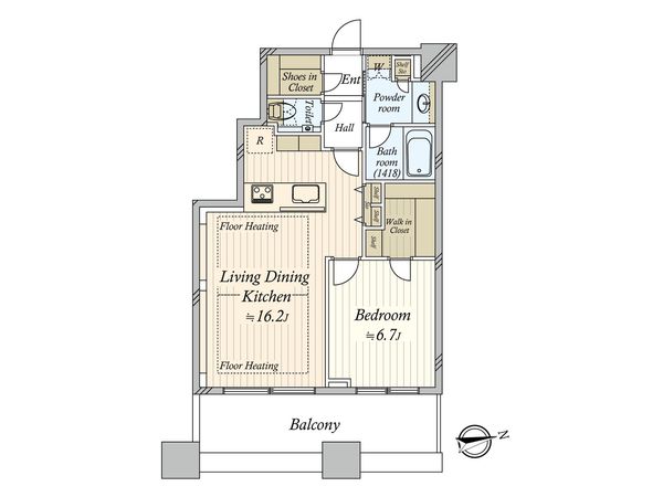 芝浦アイランドケープタワー 間取図(平面図)