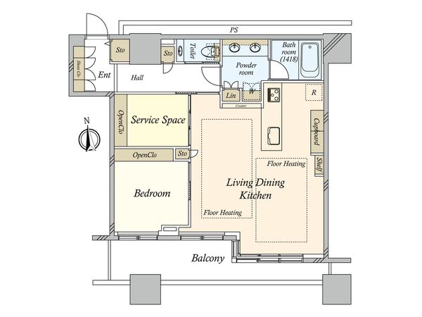 クレストプライムタワー芝 間取図(平面図)