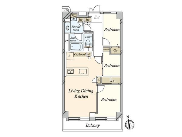 田町スカイハイツ 間取図(平面図)