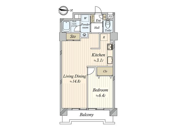 グランドパレス田町 間取図(平面図)