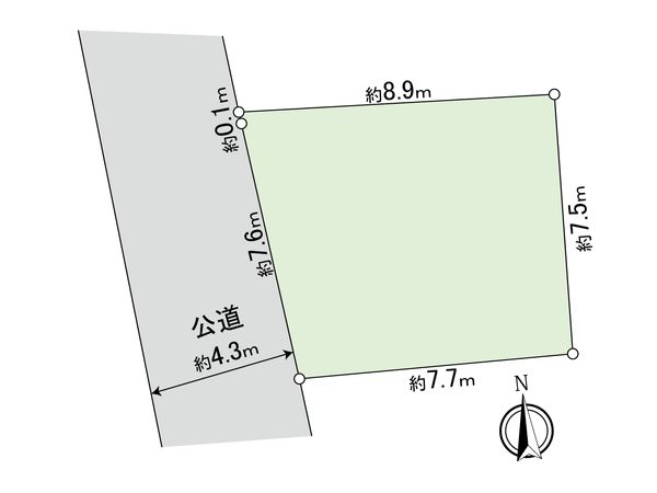 荒川区東尾久4丁目 土地 区画図 荒川区東尾久4丁目 土地 区画図