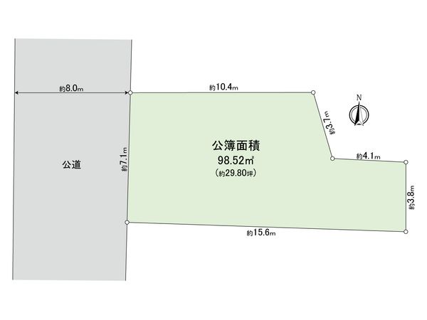 荒川区東尾久4丁目 土地 区画図