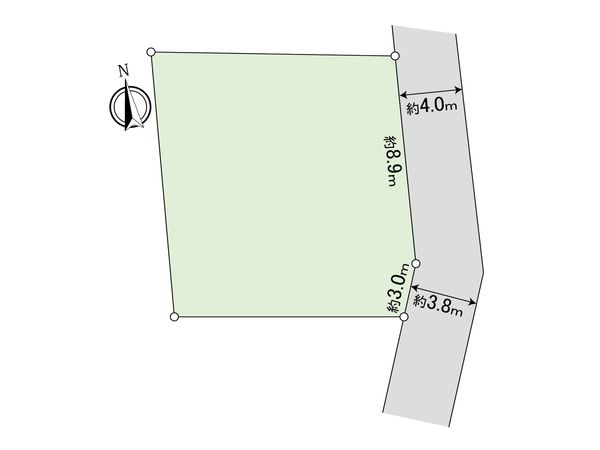 北区上中里2丁目 土地 区画図 北区上中里2丁目 土地 区画図