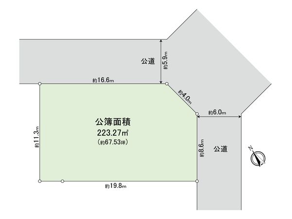 荒川区町屋7丁目 土地 区画図