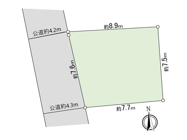 荒川区東尾久4丁目 土地 区画図 荒川区東尾久4丁目 土地 区画図