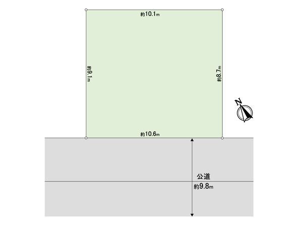 北区上中里2丁目 土地 区画図