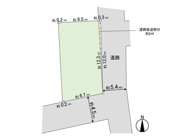 荒川区西尾久2丁目 土地 間取図(平面図)