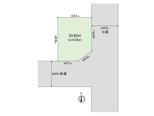 荒川区東日暮里3丁目 土地 区画図 荒川区東日暮里3丁目 土地 区画図