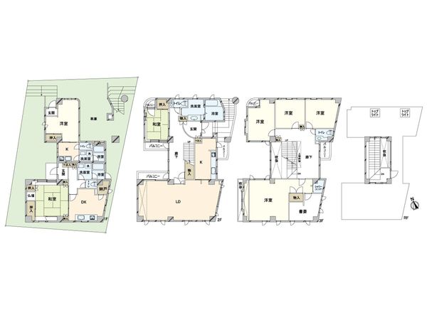 北区上中里2丁目 賃貸併用住宅 間取図(平面図)