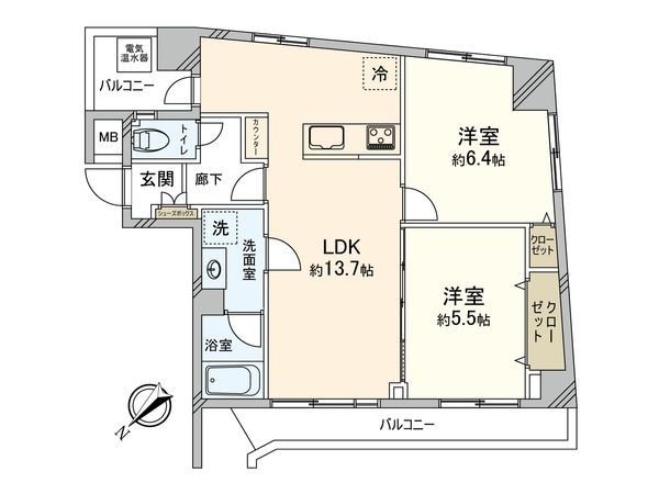 ライオンズマンション三河島 間取図(平面図)