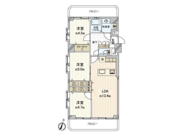 ライオンズマンション東日暮里第2 間取図(平面図) 間取図(平面図)