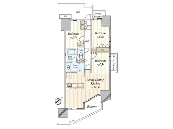 ルフォン町屋ブランシエラ 間取図(平面図)