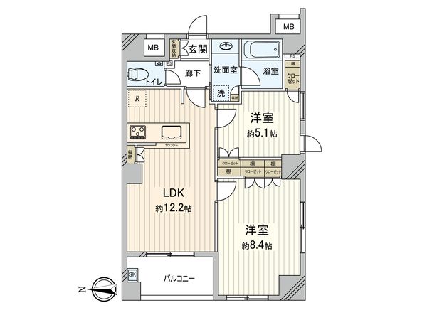 グリーンパーク東日暮里 間取図(平面図)