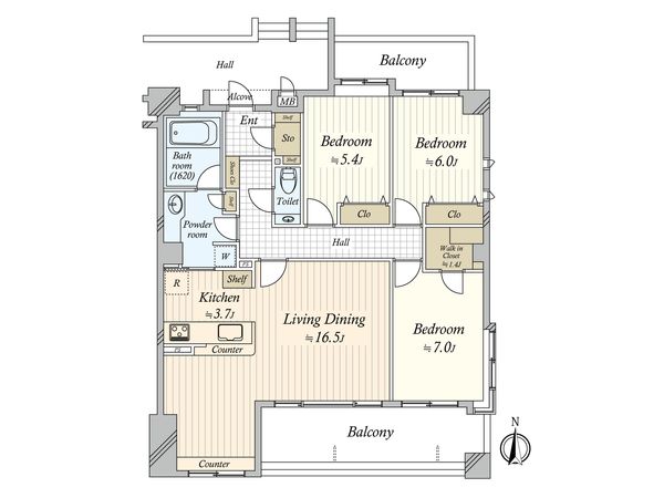 グランドステージ町屋 間取図(平面図) グランドステージ町屋 間取図(平面図)