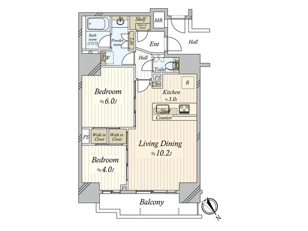 リビオレゾン西日暮里 間取図(平面図) 間取図(平面図)