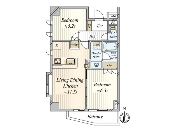 THE Grande regalo東日暮里 間取図(平面図)