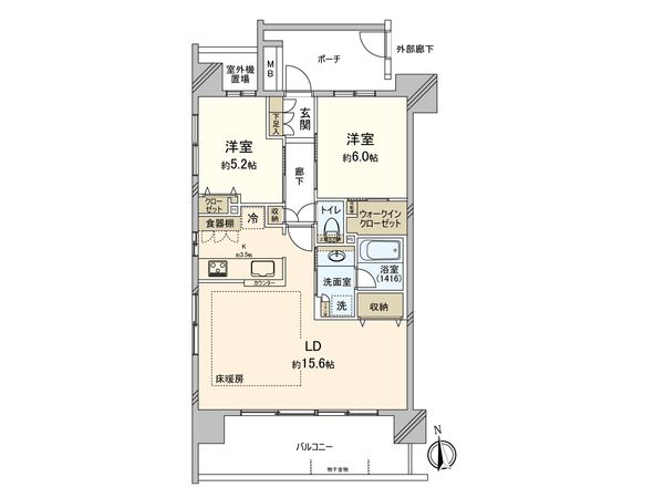 イニシア東日暮里ルシリア 間取図(平面図)
