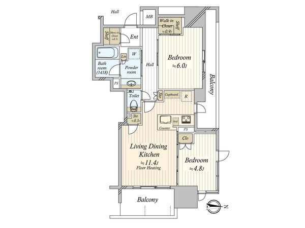 プレミアムレジデンス日暮里雅苑 間取図(平面図)
