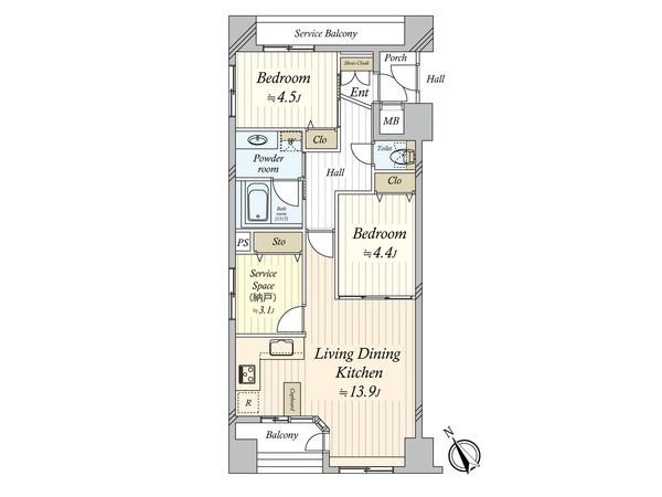 CQレジデンシャル西日暮里ステーションフロント 間取図(平面図)